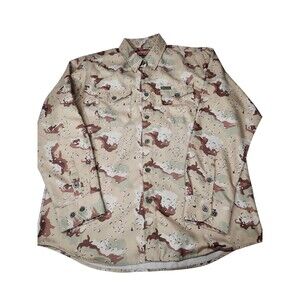 Dixxon Flannel Co. Black Rifle Coffee Company Camouflage Button Shirt Mens XL